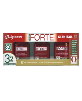 Zigavus Shampoo 300 ml X 3 Pack Forte Ultra Clinical For Dry and Normal Hair Against Hair Loss zigavus, şampuan, saç dökülmesi, saç dökülmesi ilacı, saç dökülmesine karşı şampuan, klinik şampuan, zigavus forte
