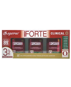 Zigavus Shampoo 300 ml X 3 Pack Forte Ultra Clinical For Oily Hair Against Hair Loss zigavus, şampuan, saç dökülmesi, saç dökülmesi ilacı, saç dökülmesine karşı şampuan, klinik şampuan, zigavus forte