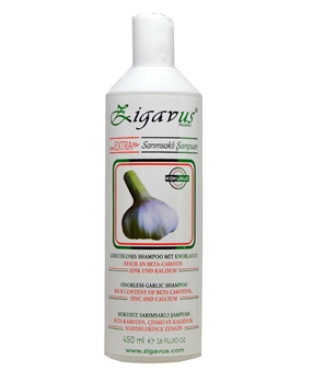 Zigavus Shampoo 450 ml Extra Plus Unscented Garlic zigavus, şampuan, saç dökülmesi, klinik şampuan, sarımsaklı şampuan