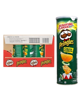 Prignles Chips 165gr x 19 - Cheese&Onion pringles, piringıls, cips, patates cipsi, pringles cheese onion, soğanlı cips, peynirli cips, peynirli ve soğanlı cips, pringles cips satın al, pringles cips fiyat, pringles fiyatları