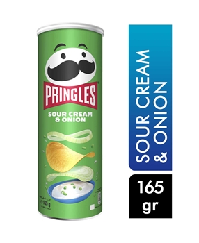 Pringles Sour Cream & Onion Patates Cipsi 165 gr Picture of Pringles Sour Cream & Onion Patates Cipsi 165 gr