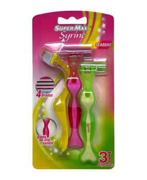 SuperMax Syrine Kadın Tıraş Bıçağı 6'lı Blister supermax, tıraş, jilet, tıraş bıçağı, kullan at tıraş bıçağı, tıraş bıçağı fiyatları, tıraş bıçağı satın al, toptan tıraş bıçağı, kadın tıraş bıçağı, kadın tıraş bıçakları, kadın jilet