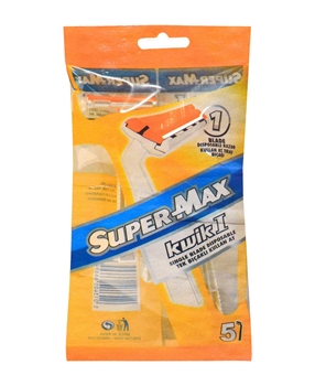 SuperMax Tıraş Bıçağı 5'li Poşet Kwik supermax, tıraş, jilet, tıraş bıçağı, kullan at tıraş bıçağı, tıraş bıçağı fiyatları, tıraş bıçağı satın al, toptan tıraş bıçağı