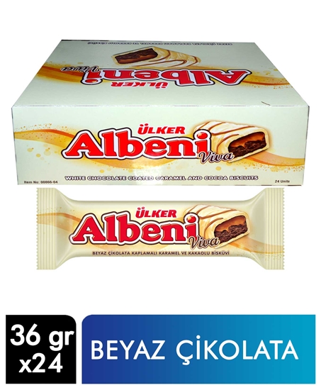 Picture of ÜLKER ALBENİ VİVA BEYAZ ÇİKOLATALI BAR 36GR 24 LÜ