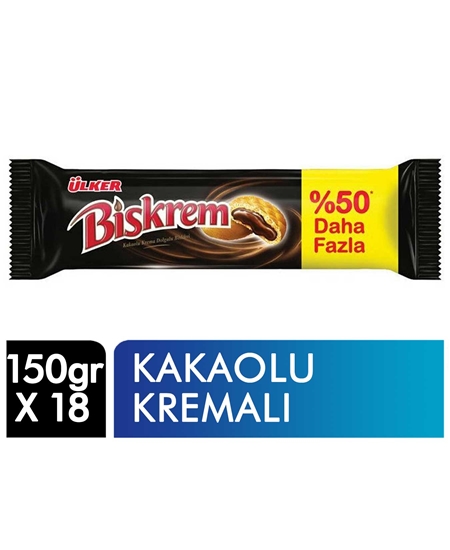 Picture of ÜLKER BİSKREM BÜYÜK BOY RULO 150GR (%50 FAZLA) 18 Lİ