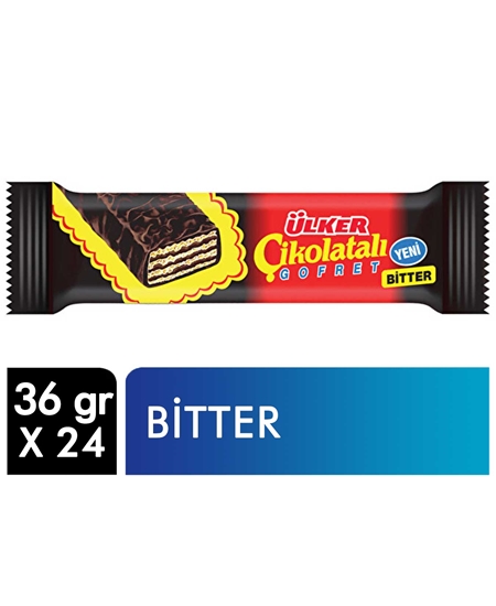 Picture of ÜLKER ÇİKOLATALI GOFRET BİTTER 36GR 24 LÜ