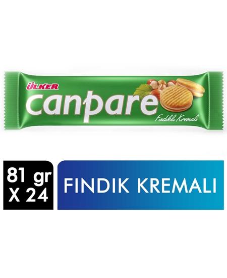 Picture of ÜLKER CANPARE FINDIK KREMALI BİSKÜVİ 81GR 24 LÜ