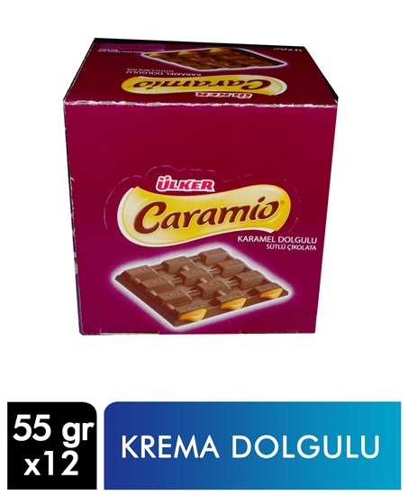 Picture of ÜLKER CARAMİO KARAMELLİ KARE ÇİKOLATA 55GR 12 Lİ