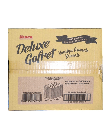 Picture of ÜLKER DELUXE GOFRET VANİLYALI 220GR 12 Lİ