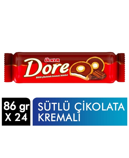 Picture of ÜLKER DORE SADE KREMA DOLGULU ÇİKOLATALI BİSKÜVİ 86 GR 24 LÜ