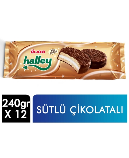 Picture of ÜLKER HALLEY KAPLAMALI BİSKÜVİ 8X30GR 12 Lİ