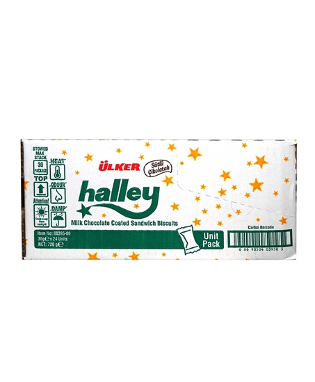 Picture of ÜLKER HALLEY ÇİKOLATA KAPAMALI BİSKÜVİ 30GR 24 LÜ