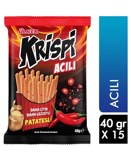 Picture of ÜLKER KRİSPİ ACILI ÇUBUK KRAKER 40 GR 15 Lİ