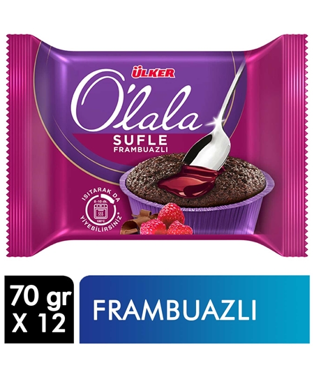Picture of ÜLKER OLALA SUFLE FRAMBUAZLI 65GR 12 Lİ