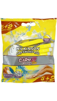 Wilkinson Sword Extra2 Beauty Sun Woman Shaving Blade 5+2 Wilkinson Sword, Wilkinson, Sword, kadınlar için, kızlar için, bayan, bayan tıraş bıçağı, for women, woman, for body, çift bıçaklı, two blades, double blades plastic, cheap, ucuz tıraş bıçağı, kaliteli, quality razor, konforlu, comfortable, sarı kauçuk saplı, yellow rubber coated, ekstra tutuş, extra grip, titanyum kaplı bıçaklar, titanium coated blades, tıraş bıçağı, disposable razor, Kullan at,