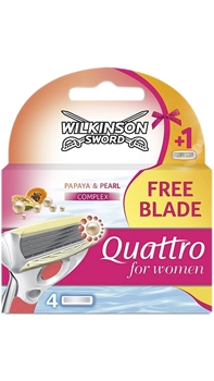 P-Wilkinson Sword Quattro Kadın Yedek Tıraş Bıçağı 3+1'li Picture of P-Wilkinson Sword Quattro Kadın Yedek Tıraş Bıçağı 3+1'li