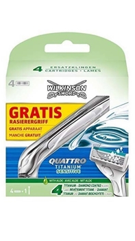 Wilkinson Sword Quattro Titanium Sensitive R + 4 Picture of Wilkinson Sword Quattro Titanium Sensitive R + 4