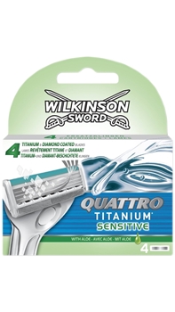 Wilkinson Sword Quattro Titanium Sensitive Refill Razor Blade 4's Picture of Wilkinson Sword Quattro Titanium Sensitive Refill Razor Blade 4's