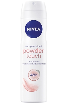 Nivea Deodorant Women 150 ml Powder Touch nivea, nivea dedorant, nivea kadın deodorant, kadın deodorant, ter kokusu önleyici, ter önleyici, nivea powder touch deodorant 150 ml satın al, nivea powder touch  deodorant 150 ml fiyat