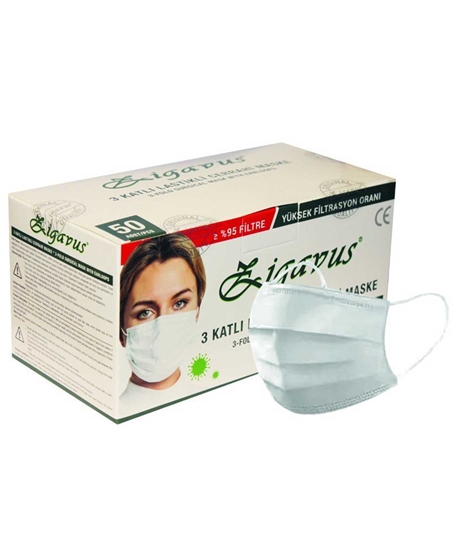 Picture of Zigavus Meltblowun 3 Katlı Telli Lastikli Maske 50 Adet