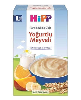 Hipp Tahıl Bazlı Ek Gıda Yoğurtlu Meyveli 250 g hipp, hip, bebek maması, bebek ek gıda, yoğurtlu bebek maması, meyveli bebek maması, bebek mamaları, bebek ek gıdaları, bebek maması fiyatları, mama fiyatları