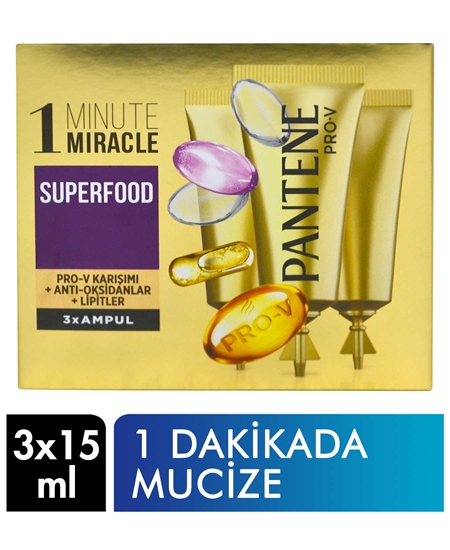 Picture of  Pantene Hair Care Regimen 3 x 15 ml Ampoule 1 Miracle in a Minute