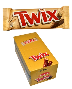 Twix Chocolate 50 Gr x 25's twix, tiviks, çikolata, twix gofret, gofret, karamelli gofret, fındıklı gofret, ikisini de dene tarafını seç, toptan twix satın al, twix gofret fiyatları, twix çikolata satın al