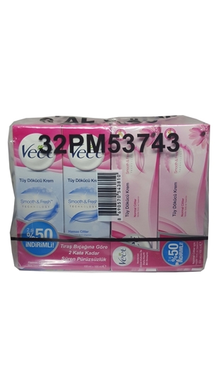Picture of P-Veet Smooth Fresh Hassas Ciltler İçin Tüy Dökücü Krem 100 ml 2'li Avantajlı Paket