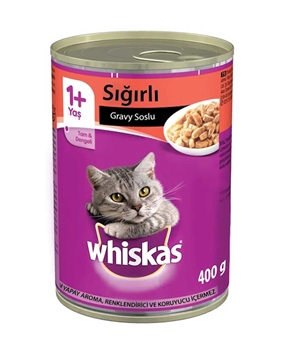 Whiskas Kedi Maması 400 g Sığır Etli Konserve 	whiskas, kedi maması, hayvan maması, kuru kedi maması, yaş kedi maması, poşet kedi maması, etli kedi maması, hayvansal gıda kedi maması, tahılsız kedi maması, kedi maması satın al, kedi maması fiyatları, toptan kedi maması