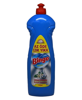Bingo Liquid Dishwashing Detergent 730 ml Lemon Scented bingo, bulaşık deterjanı, sıvı bulaşık deterjan, bulaşık temizleyici, bulaşık deterjanı fiyatları, toptan deterjan