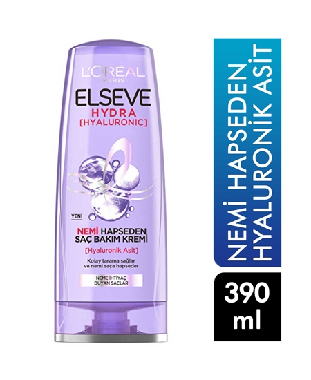Picture of Elseve Hydra Hyaluronic 390 ml Nemi Hapseden Saç Bakım Kremi