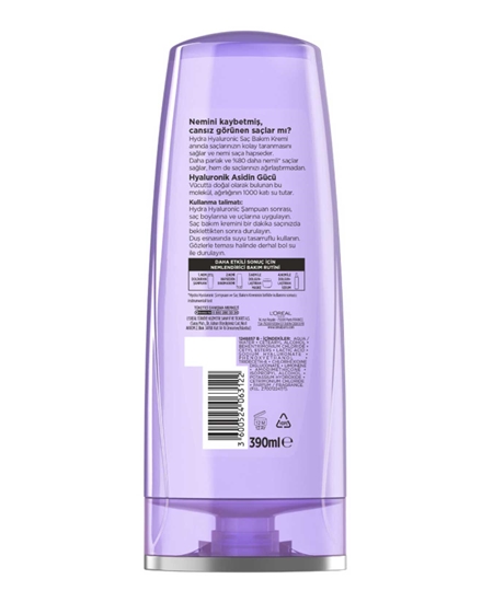 Picture of Elseve Hydra Hyaluronic 390 ml Nemi Hapseden Saç Bakım Kremi