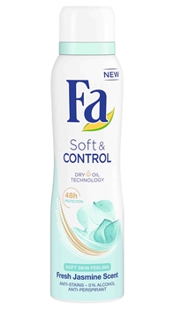 Fa Deodorant Kadın 150 ml Soft & Control Fresh Jasmine Scent fa, deodorant, dodorant, deodorand, ter kokusu önleyici, ter önleyici, koltuk altı deodorant, fa deodorant 150 ml satın al, fa deodorant fiyat, 6281031259313