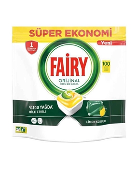Fairy Dishwasher Tabs All in One 100's Lemon Picture of Fairy Dishwasher Tabs All in One 100's Lemon