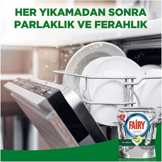 Picture of Fairy Dishwasher Tabs Platinum 60's Lemon