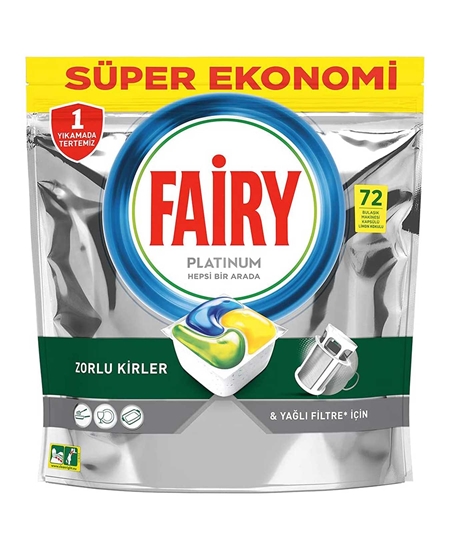 Picture of Fairy Dishwasher Tabs 72's Platinum Lemon