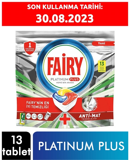 Picture of Fairy Dishwasher Tabs 13's  Platinum Plus All in One