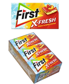 First X-Fresh Şeftali & Karpuz Aromalı Sakız 27 gr x 12'li Paket first, first sakız, first karpuzlu sakız, first şeftalili sakız, karpuzlu sakız, şeftalili sakız, sakız