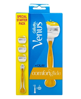 Gillette Venus Bundle Pack Olay Comfortglide Handle + 3 Refill Razor Blade gillette, jilet, venus, kadın tıraş bıçağı, ağda, epilasyon, kadın tıraş seti, kadın tıraş makinesi, gillette venus tıraş bıçağı satın al, gillette venus tıraş bıçağı fiyat