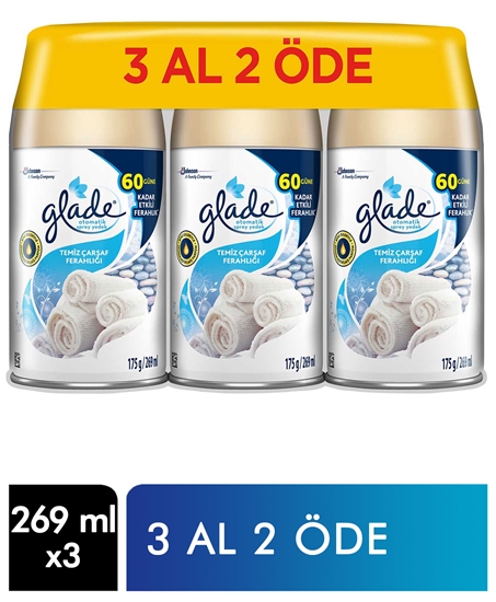 Picture of Glade Refill Air Freshener Triple Pack of Clean Linen -  3 x 269 ml 