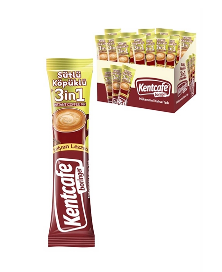 Picture of Kent Boringer Kent Cafe 3ü 1 Arada Sütlü Köpüklü Hazır Kahve 48'li Paket