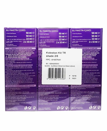 Picture of P-Koleston Kit Saç Boyası Mavi Siyah 2/8