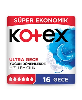 Kotex Ultra Quadro Gece 16'lı Picture of Kotex Ultra Quadro Gece 16'lı