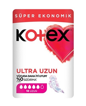 Kotex Ultra Quadro Uzun 18'li Picture of Kotex Ultra Quadro Uzun 18'li