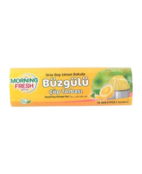 Morning Fresh Büzgülü Çöp Poşeti Orta Boy 10 Lu 55*60 cm Limon Kokulu morning fresh, morning fresh büzgülü çöp poşeti, çöp poşeti, büzgülü çöp poşeti, kokulu çöp poşeti, limon kokulu çöp poşeti, orta boy çöp poşeti