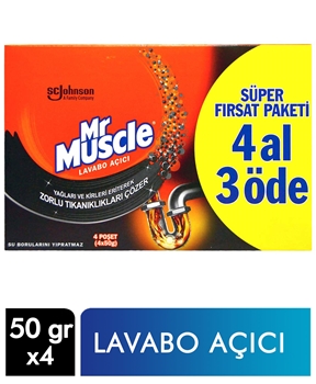Mr. Muscle Granül Lavabo Açıcı 4 x 70 gr Picture of Mr. Muscle Granül Lavabo Açıcı 4 x 70 gr