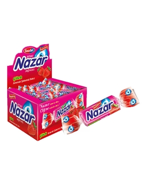Nazar Sakız 100'lü Paket Çilek Aromalı Şekersiz Picture of Nazar Sakız 100'lü Paket Çilek Aromalı Şekersiz