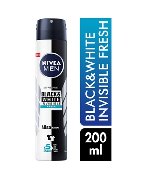 Nivea Deodorant 200 ml Men Black & White Invisible Fresh Picture of Nivea Deodorant 200 ml Men Black & White Invisible Fresh