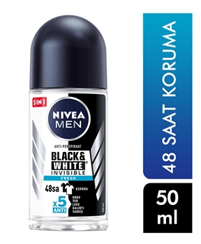 Nivea Men Roll On Men 50 ml Invisible Black & White Fresh Picture of Nivea Men Roll On Men 50 ml Invisible Black & White Fresh