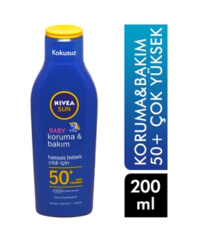 Nivea Sun Baby Sun Milk 200 ml 50+ SPF Picture of Nivea Sun Baby Sun Milk 200 ml 50+ SPF
